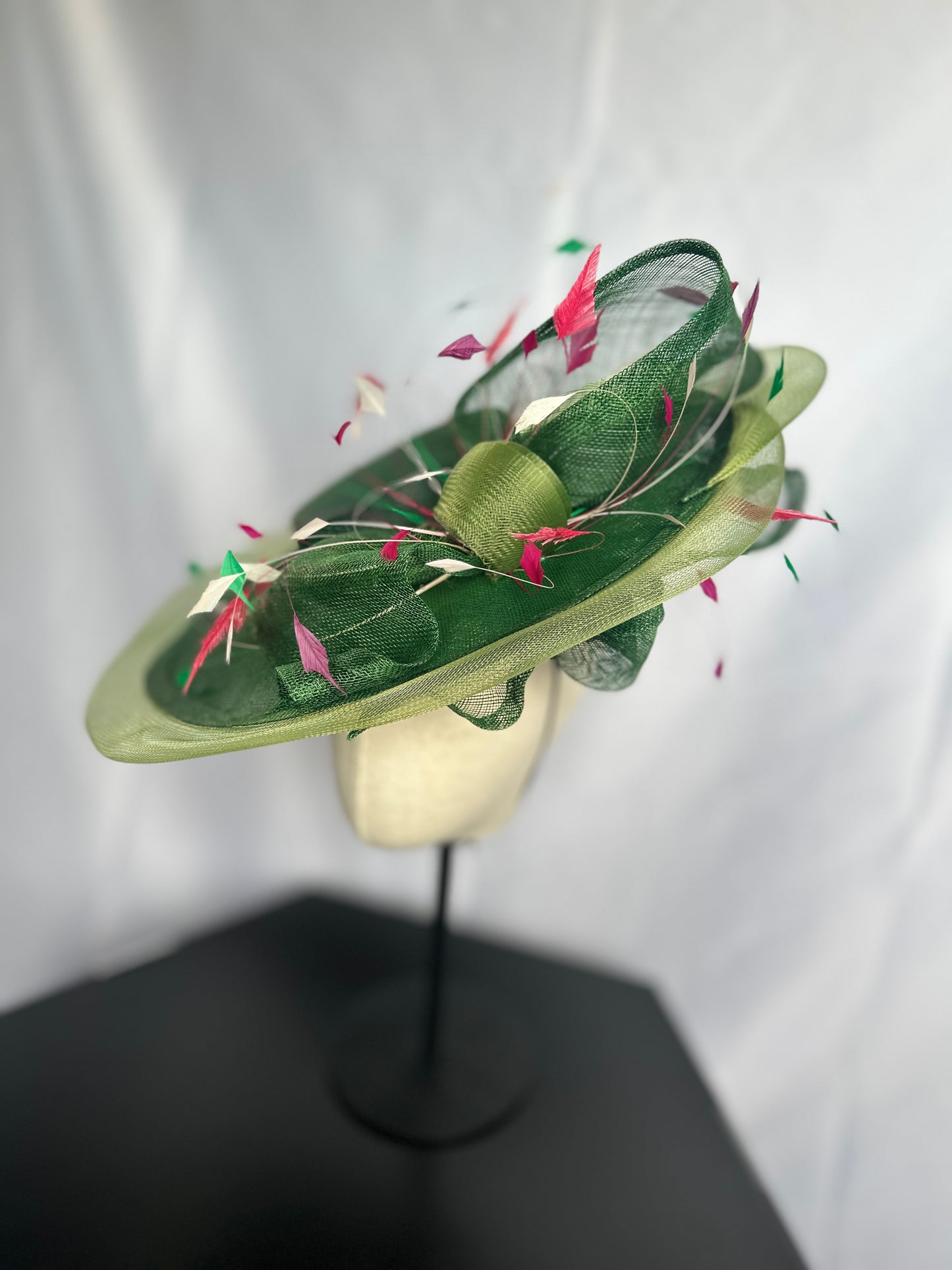 Green Boater style Hat