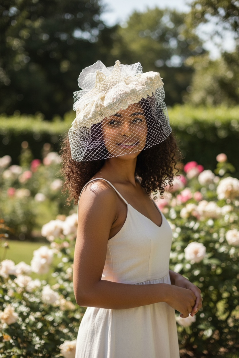 Ivory and Cream Lace Victorian style Hatinator