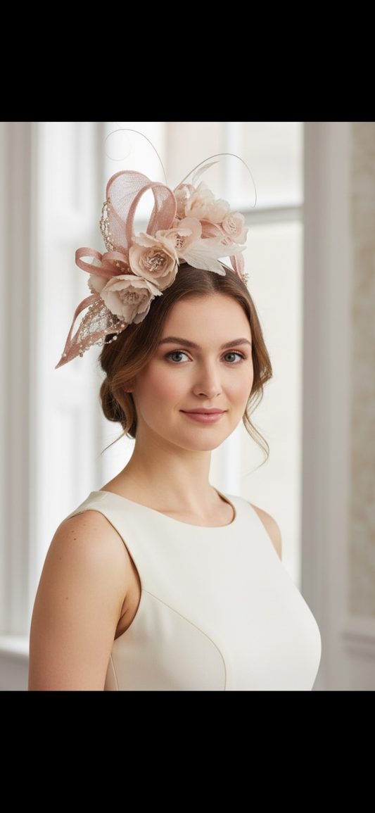 Pale Pink Flower head piece
